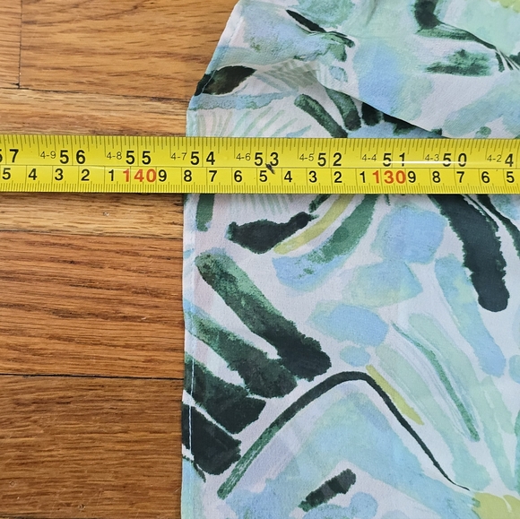 Rabbit Rabbit Rabbit Aqua Tropical Floral Ruffled Maxi Dress Size 16 - Picture 10 of 10